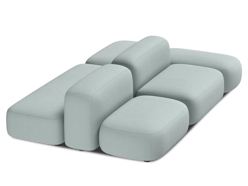 Диван модульный Риббл-7 Bucle Mint