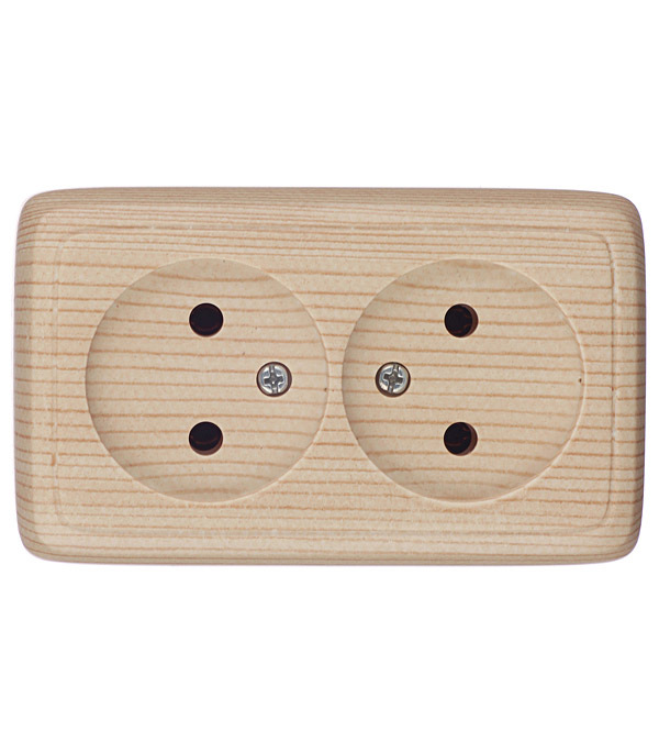 Розетка Hegel Alfa накладная сосна (РА16-143-02)