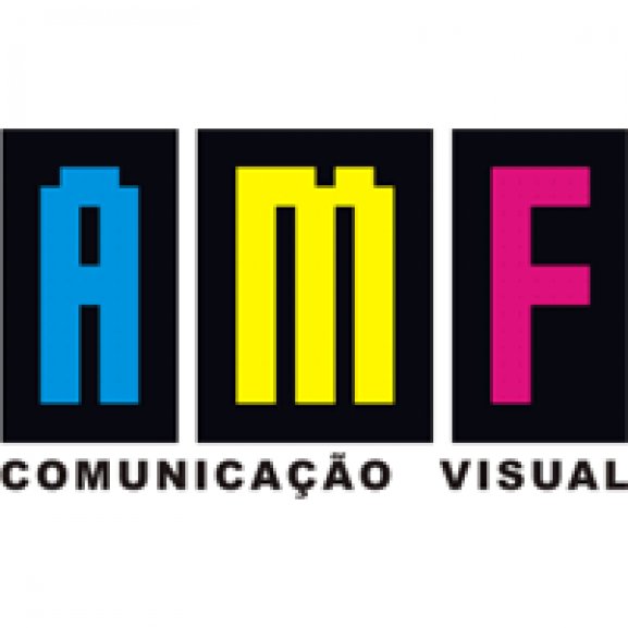 a m f comunicação visual Logo