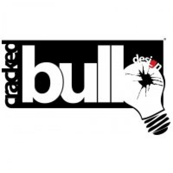 cracked bulb design Logo