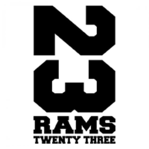 RAMS 23 black white Logo