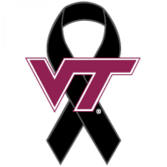 Virginia Tech VT Black Ribbon Logo