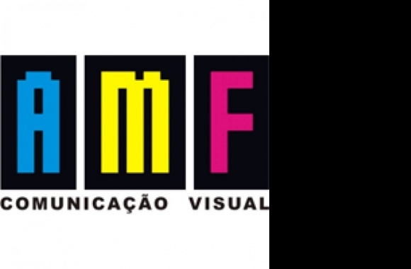 a m f comunicação visual Logo