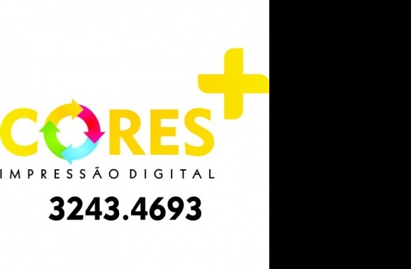 Cores Mais Impressão Digital Logo