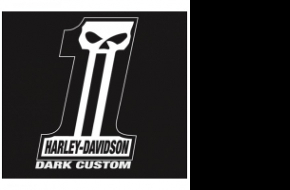 Harley Davidson Dark Custom Logo