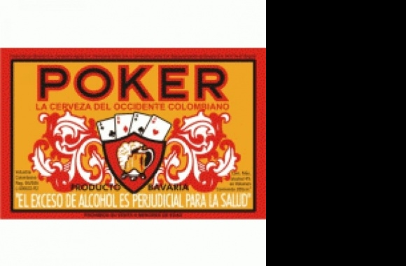 Poker cerveza, etiqueta antigua Logo
