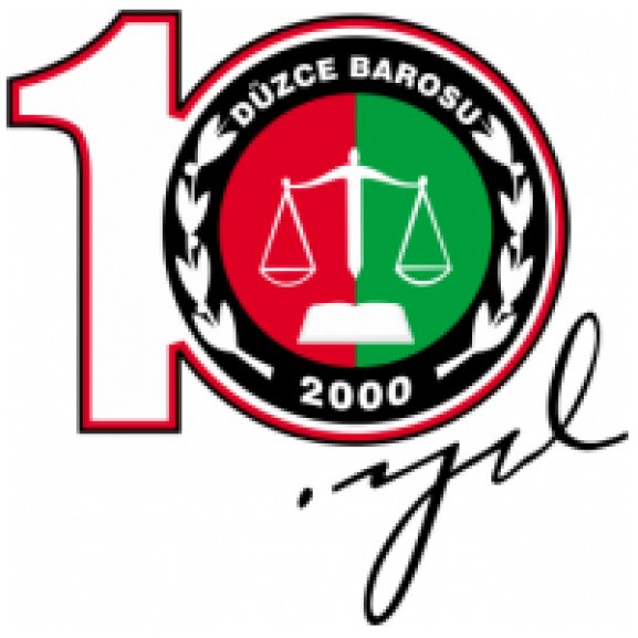 Düzce Barosu 10.yıl Logo