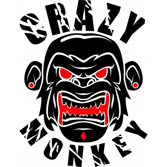 crazy monkey vector Logo