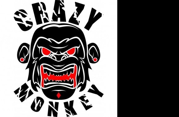 crazy monkey vector Logo