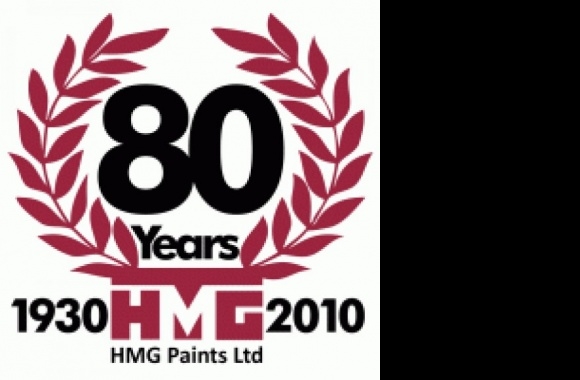 HMG Paints 80th Anniversary Logo Logo
