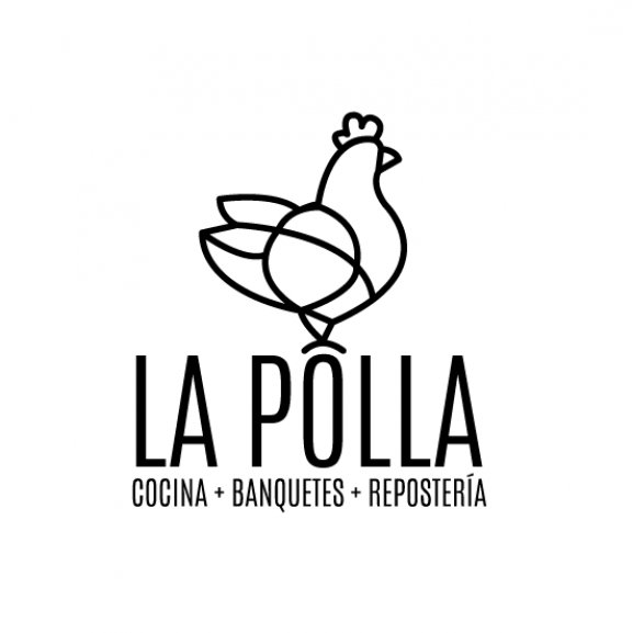 La polla Comida Logo