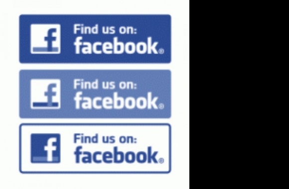 Facebook (Find us on) Logo