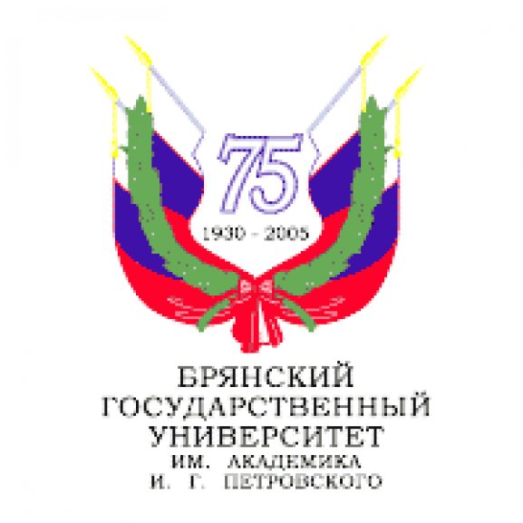 Bryansk State University 75 year Logo