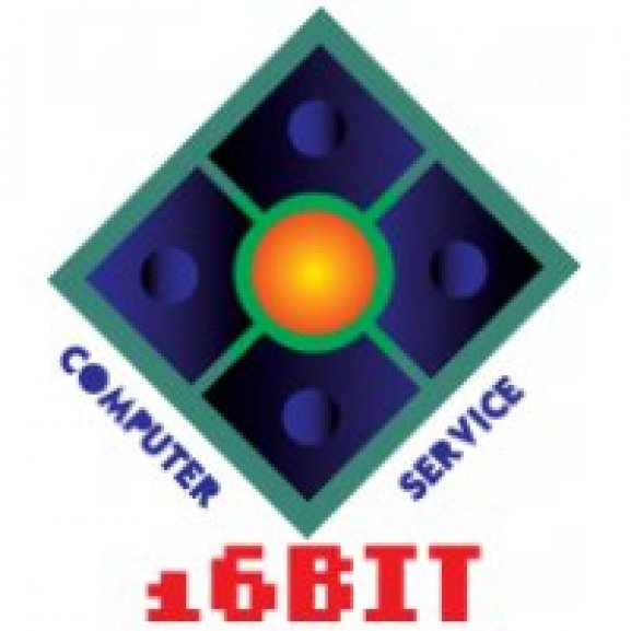 16 Bit Computer Service Logo