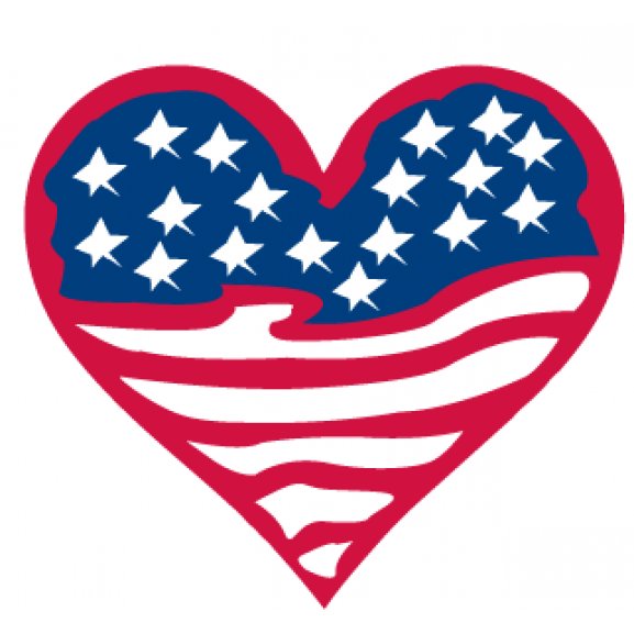 American Flag Heart Logo