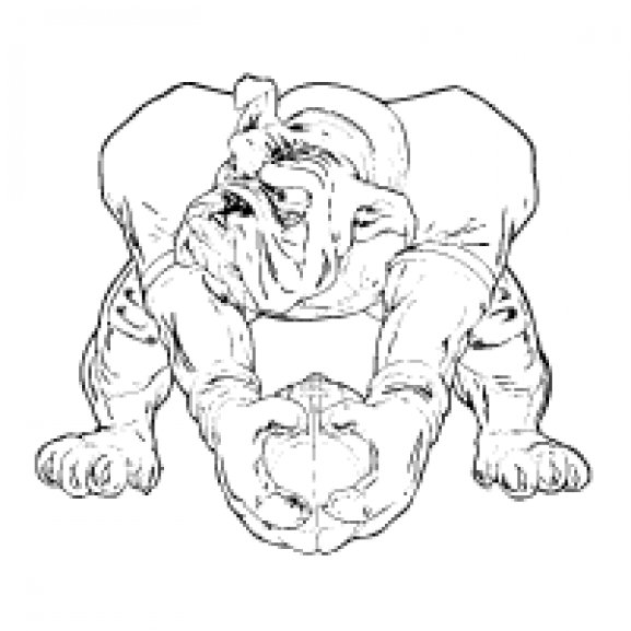 Bulldog Hiking Football Logo