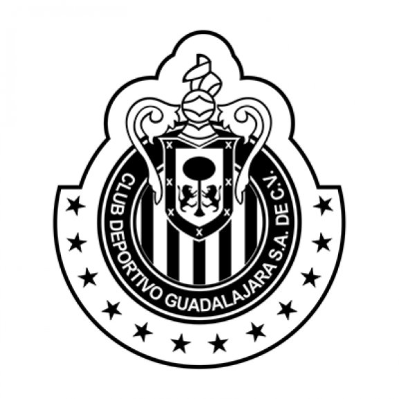 Chivas Rayadas (blanco y negro) Logo