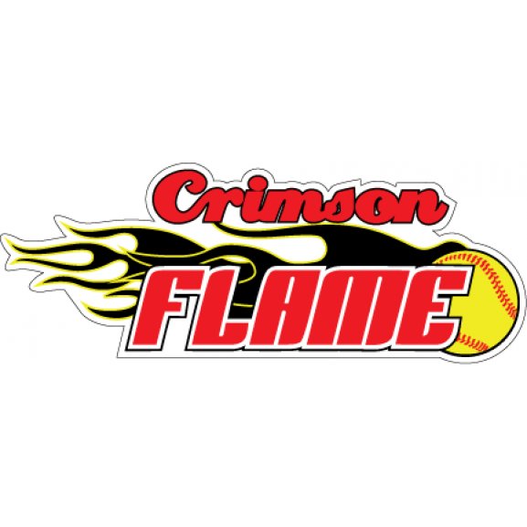 Crimson Flame Softball Logo