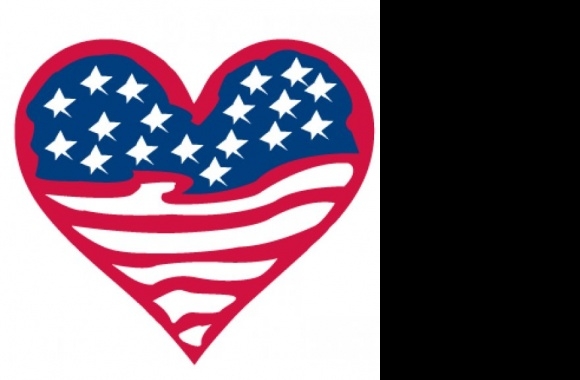 American Flag Heart Logo