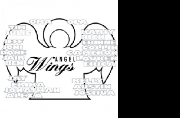 Angel Wings +Names Logo