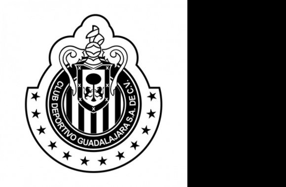 Chivas Rayadas (blanco y negro) Logo