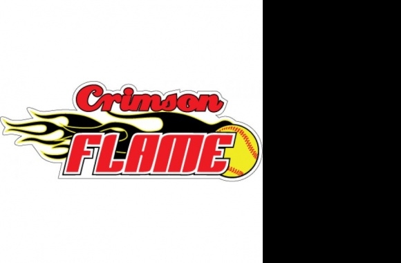 Crimson Flame Softball Logo