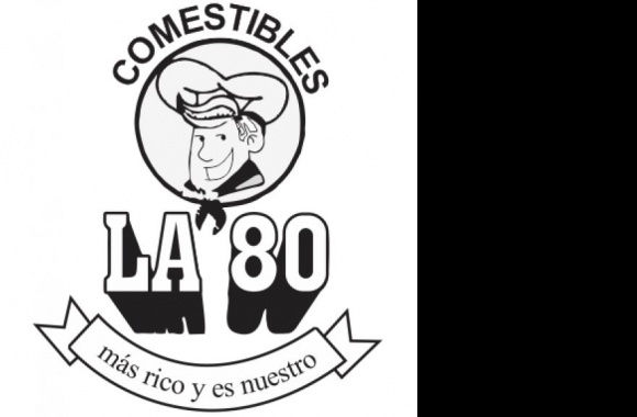 LA 80 Comestibles Logo